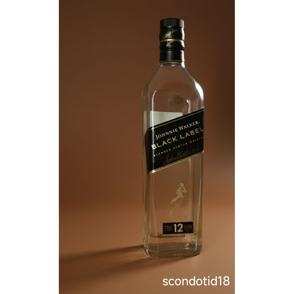 BLACK & RED LABEL - BOTOL SECOND BOTOL KOSONG(750ML)