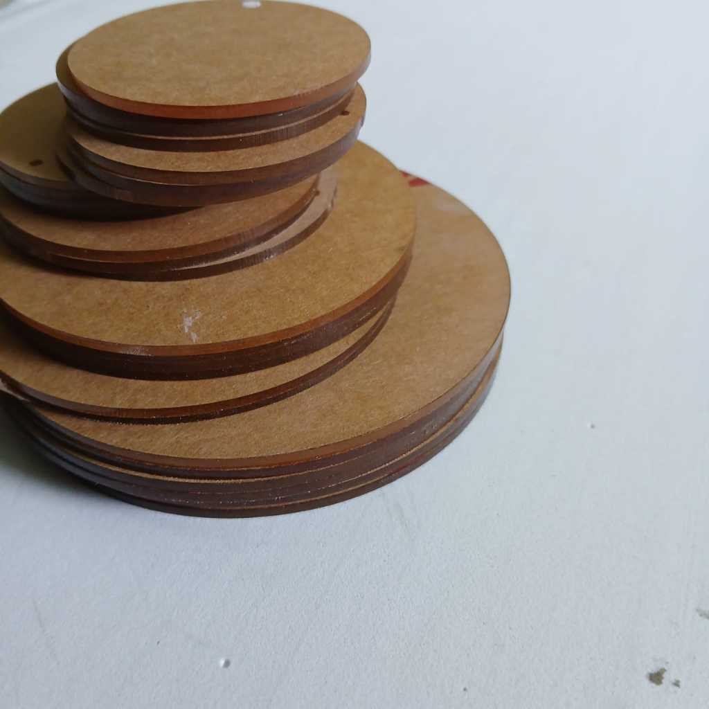 Akrilik Bulat Diameter 5cm-10cm ( Tebal 2mm) Akrilik Bening