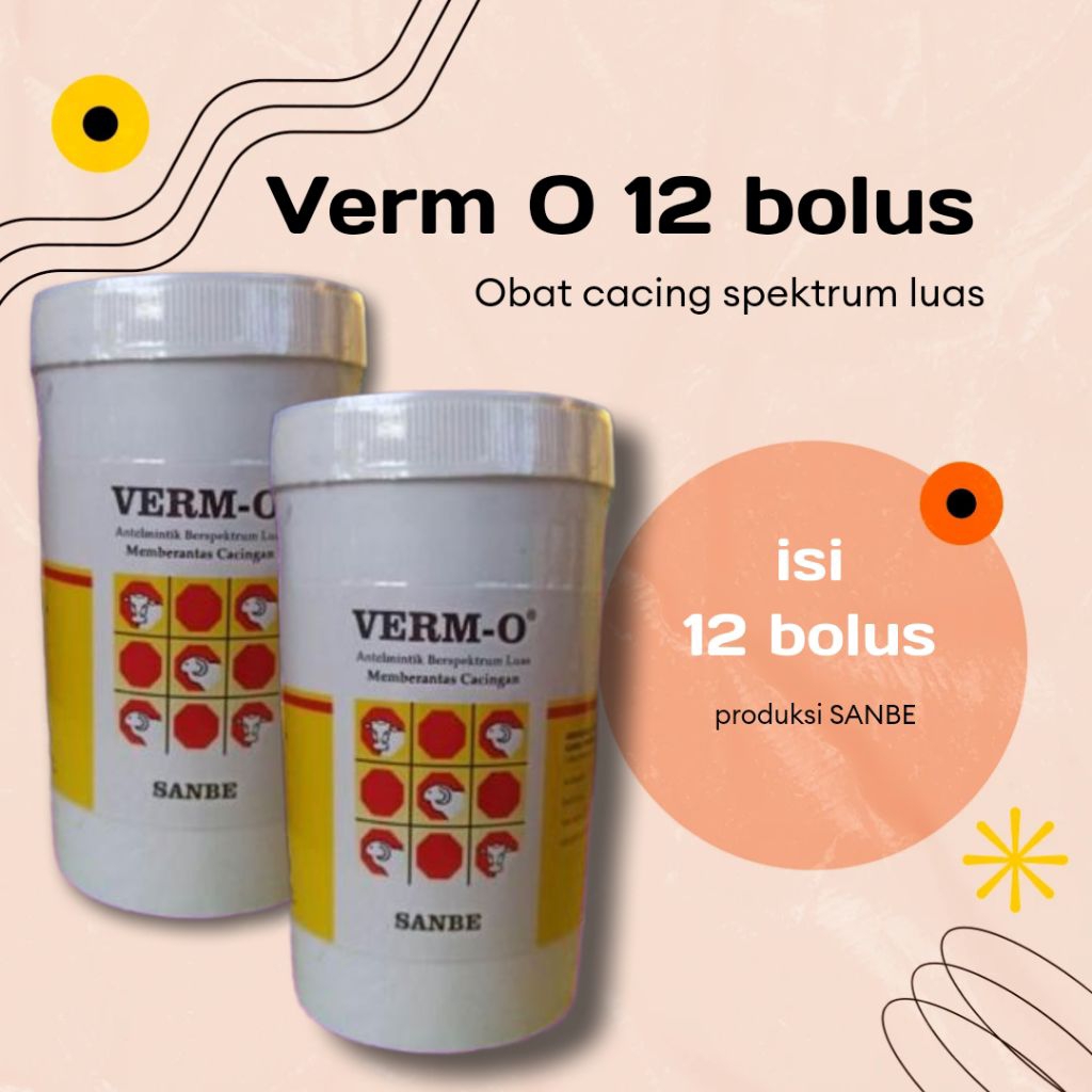 verm o 12 bolus obat cacing sanbe obat cacing spektrum luas