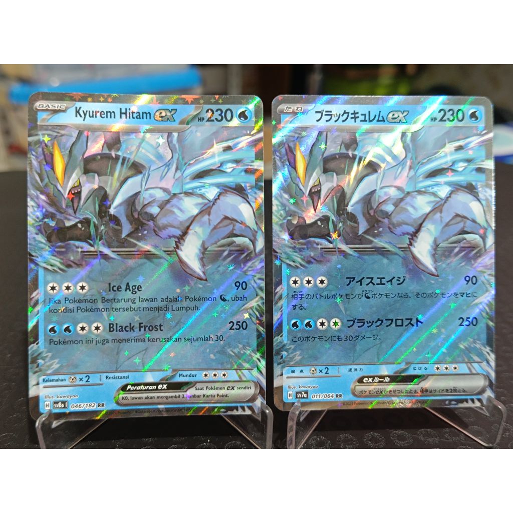 kartu pokemon TCG ori Kyurem Hitam Ex RR Indonesia japan/ jepang