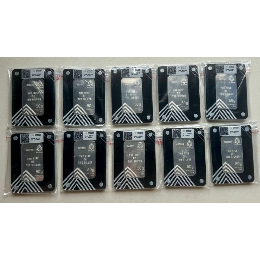 Silver/Perak Silverium Batangan 50 gram