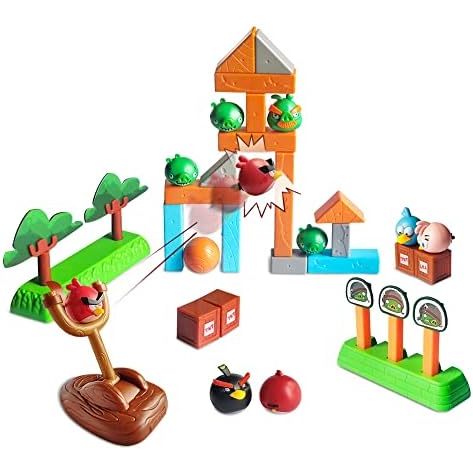 Newly Licensed Angry Birds Toys Playsets Build N’ Launch Construction Brick Assembly Building