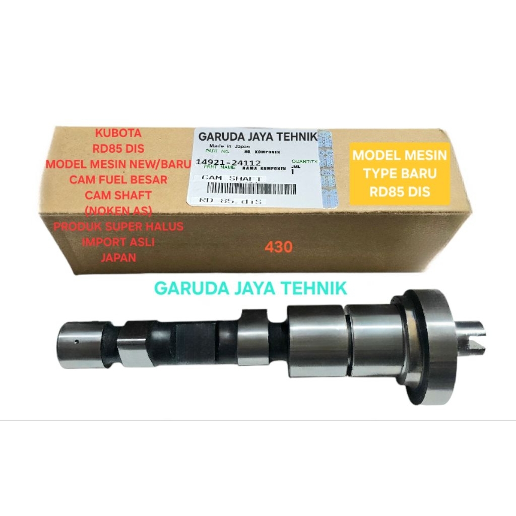 Noken as camshaft cam shaft Kubota RD85DIS RD85 DIS model new model baru Produk super halus Asli imp