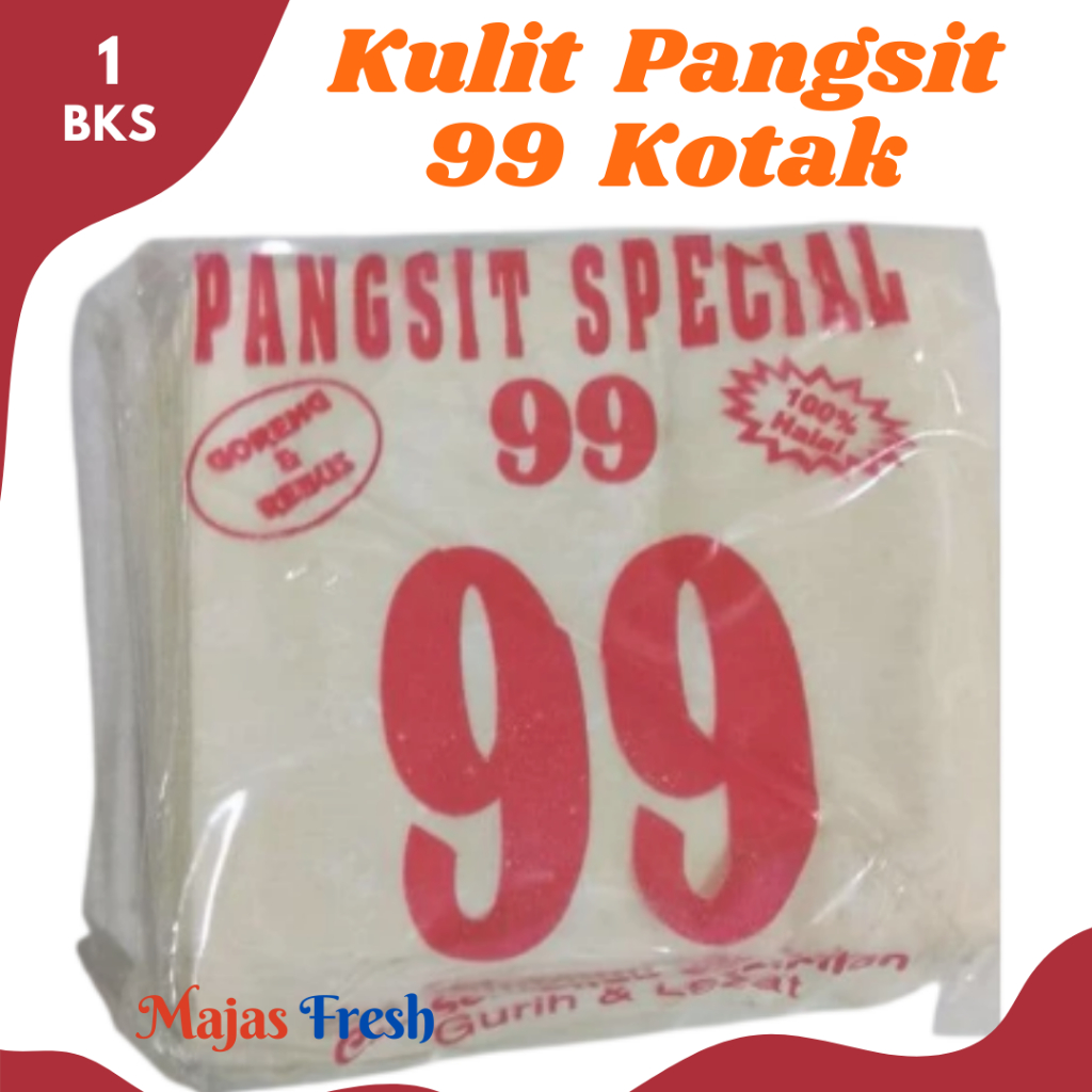 KULIT PANGSIT 99 Kotak - Kulit Pangsit Special Goreng & Rebus Bentuk Kotak Cap 99 | isi 50 lbr [ Har