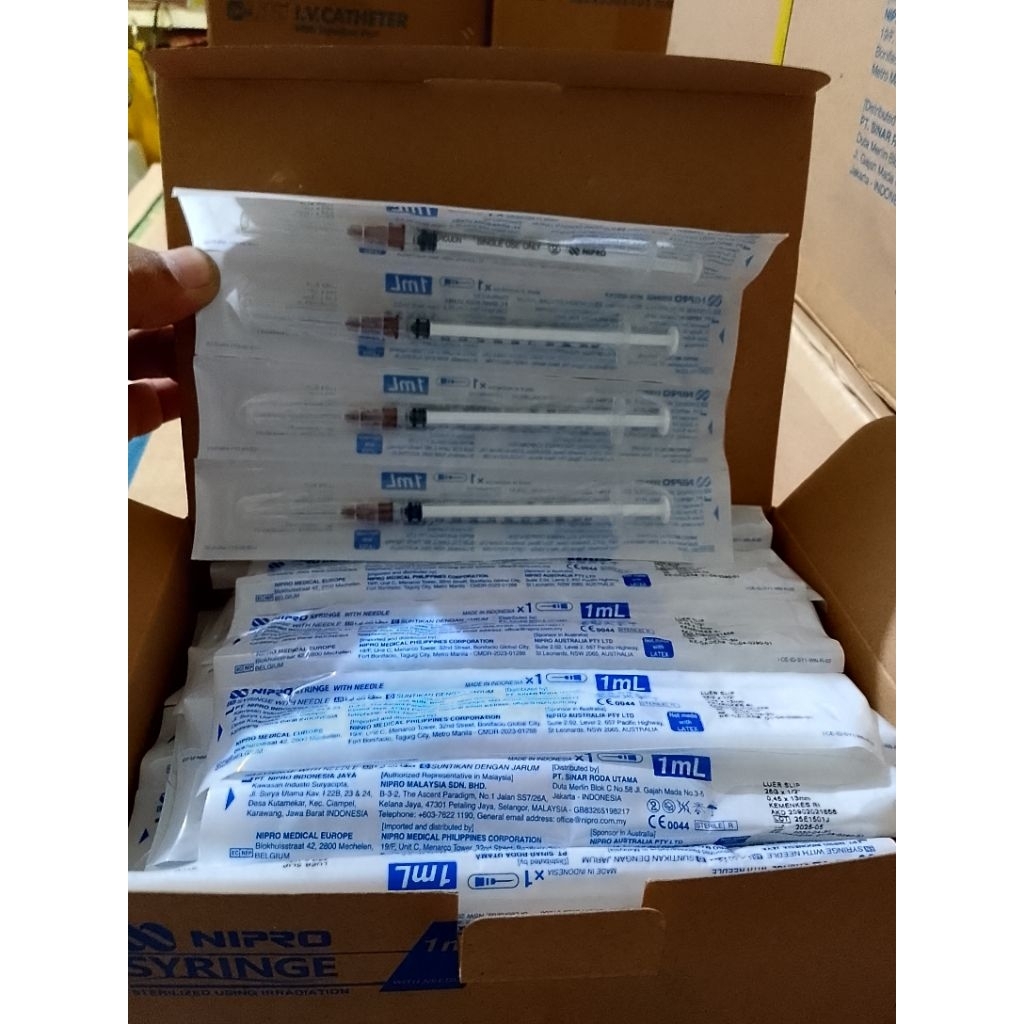 Nipro Syringe 1ml Luer Slip/26Gx1/2Inch (13mm)