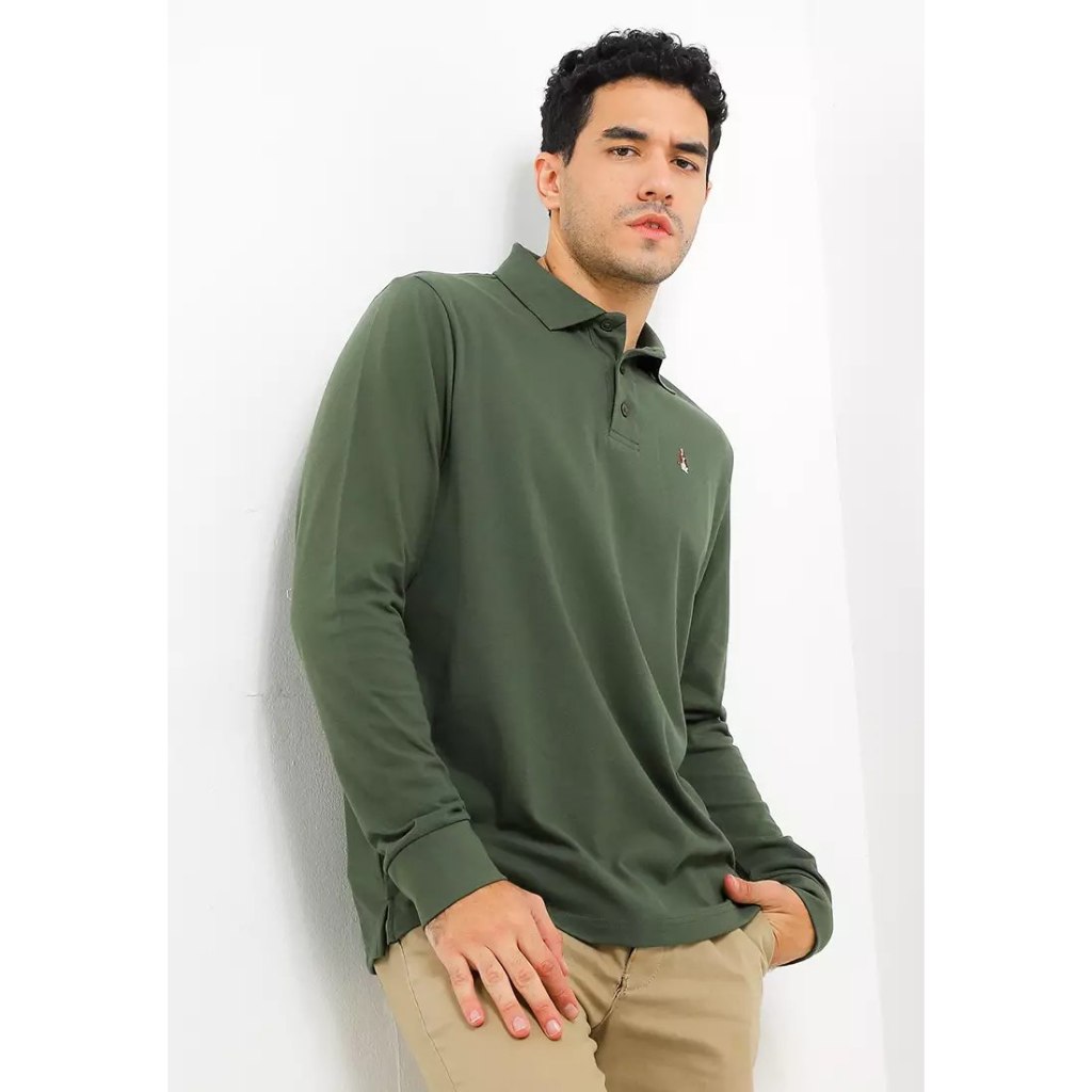 Hush Puppies Omega Kaos Berkerah Panjang Pria