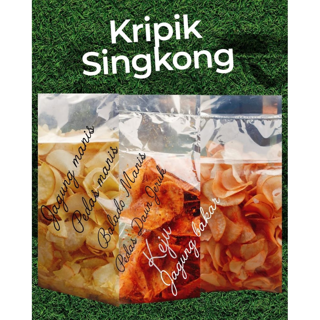 Kripik singkong Kripik Pedas Daun jeruk Kripik Singkong Balado manis Keju Jagung manis 500gr 1kg