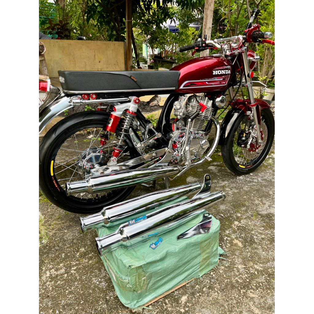 KNALPOT CB PLOR CORBI BEDEL MERK FAJAR INDAH BEDELAN PLOR KLOKOR AE STYLE motorcyle