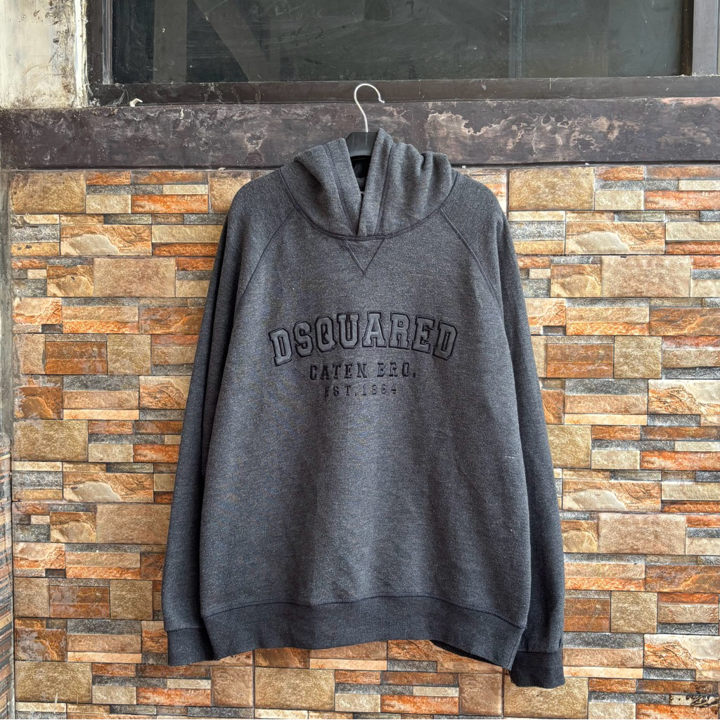 [Termurah] Dsquared2 Paris Luxury Hoodie Charcoal