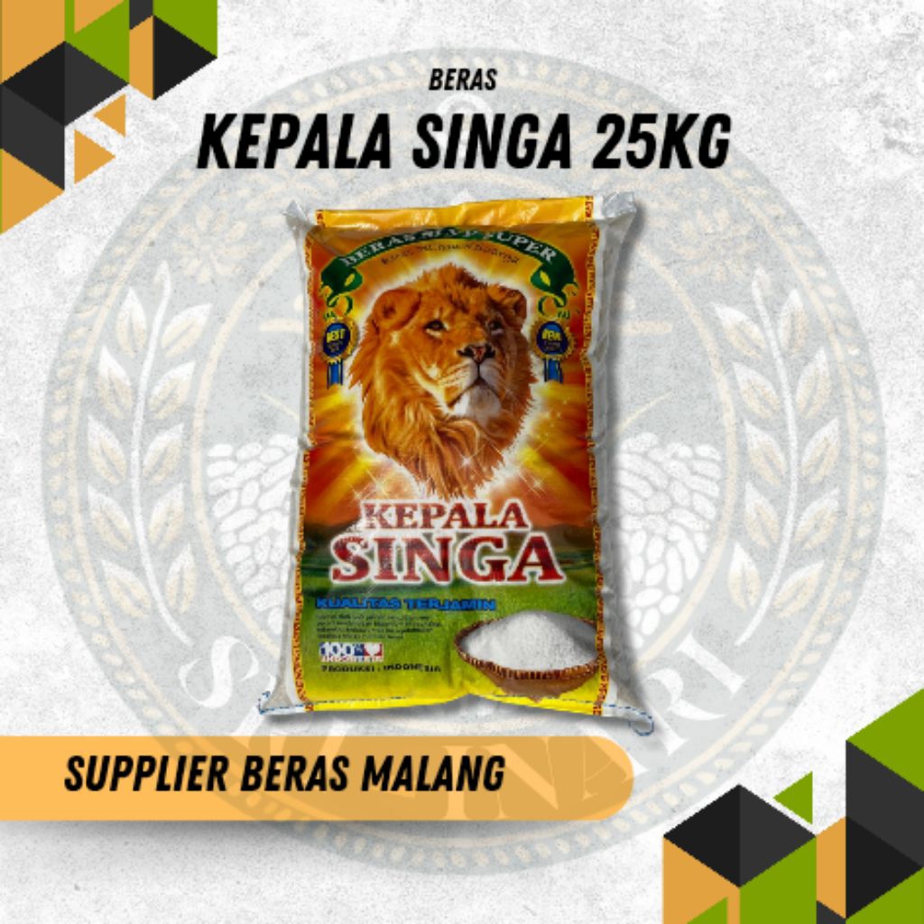 Beras Kepala Singa 25Kg  - Beras Berkualitas Tinggi - Beras, Pulen