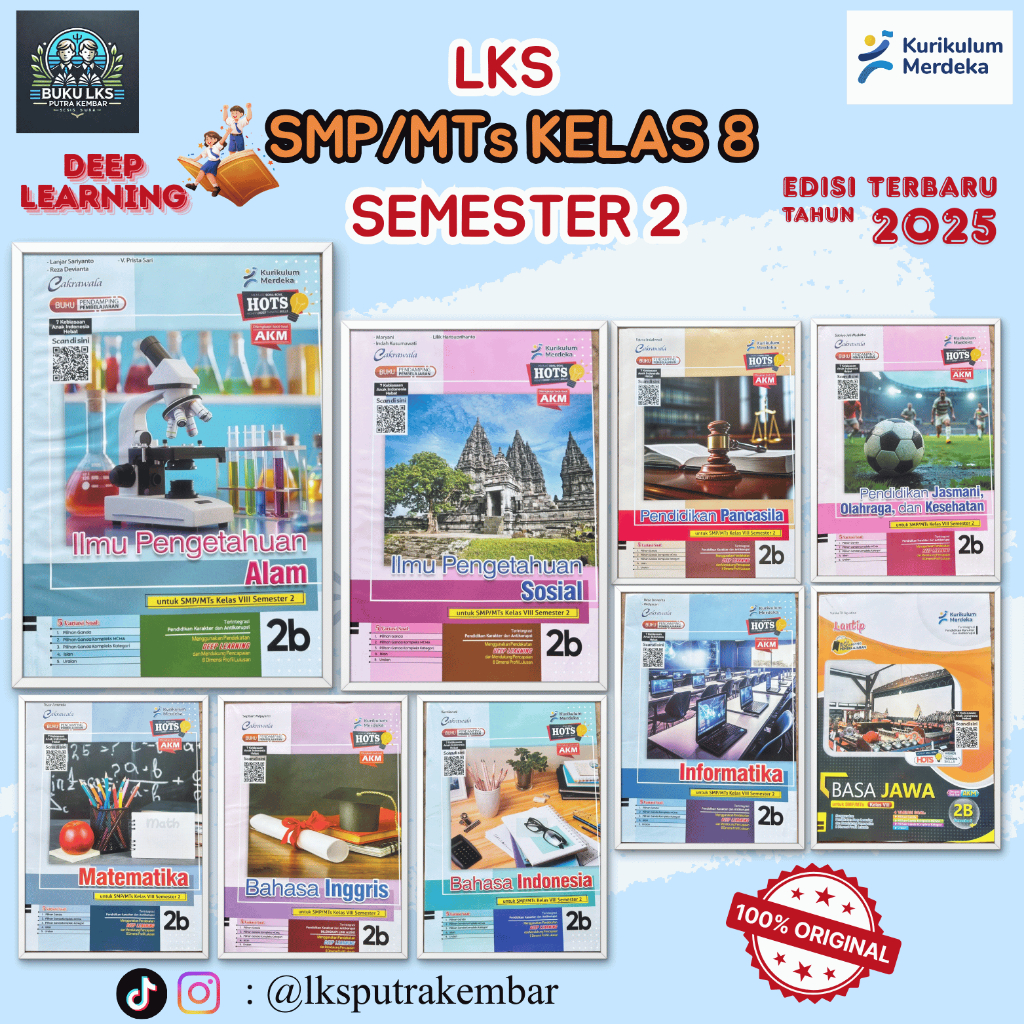 LKS MATEMATIKA, BAHASA INDONESIA, PKN, PENJAS, IPA, IPS, INFORMATIKA DAN BAHASA INGGRIS UNTUK SMP KE