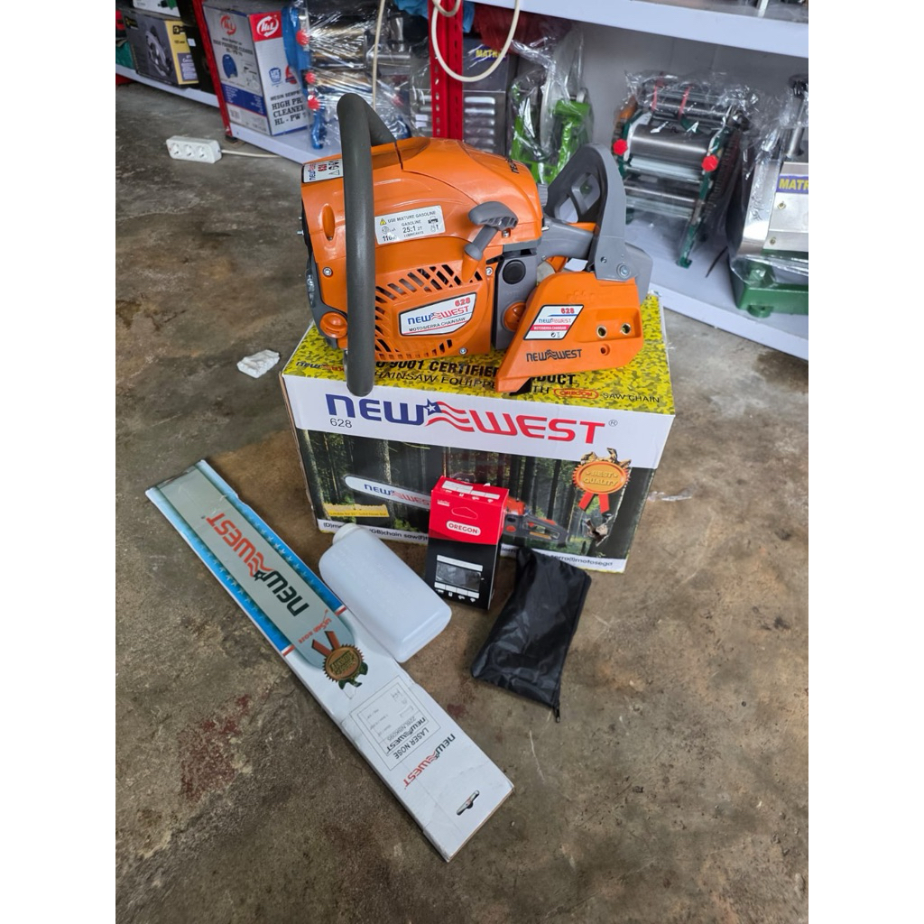 MESIN GERGAJI CHAINSAW NEW WEST 628 bar baja