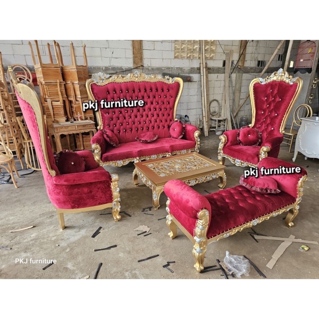 kursi syarini jati / sofa tamu syahrini jepara
