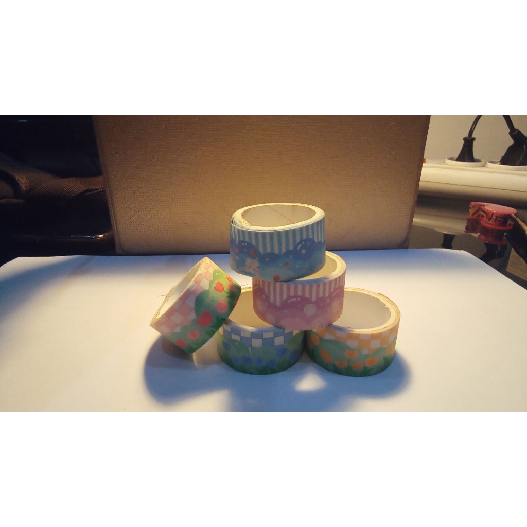 (+freebies)cute washi tape | colorful | bergambar | tebal