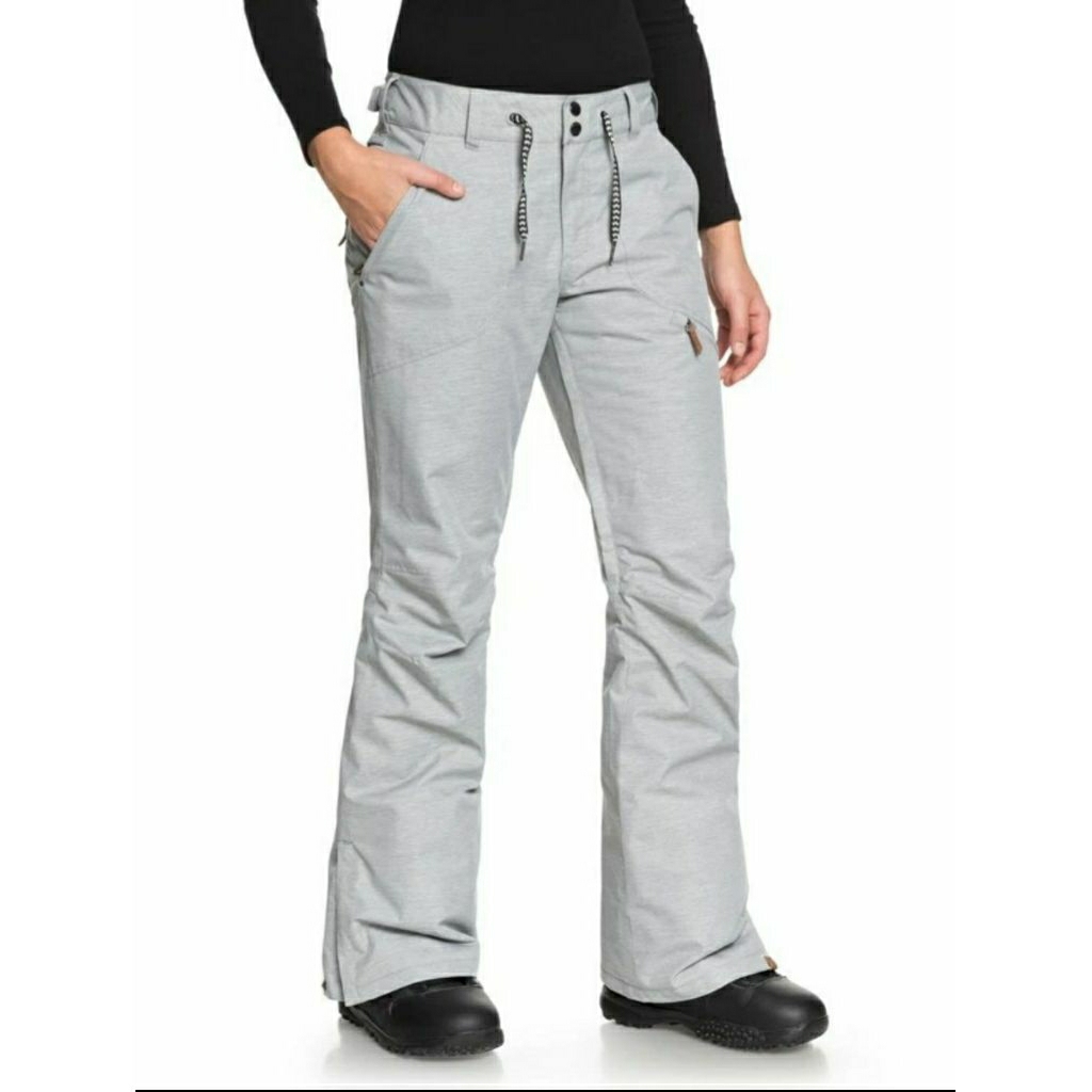ROXY WOMEN'S NADIA SNOW PANT INSULATED GREY CELANA PANJANG HIKING TREKKING WINTER SKI SNOWBOARDING O