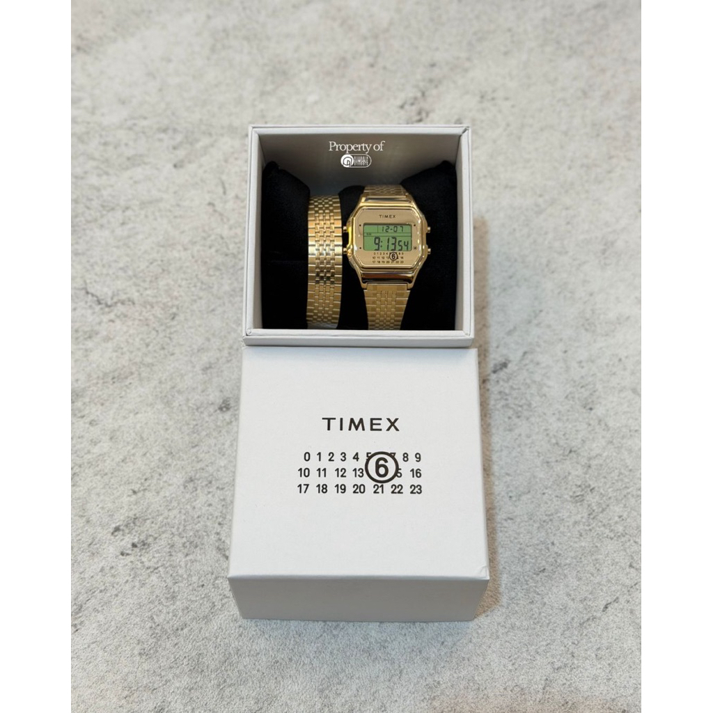 TIMEX MAISON MARGIELA T80 STEEL GIFT SET GOLD ( jam tangan timex maison margiela )