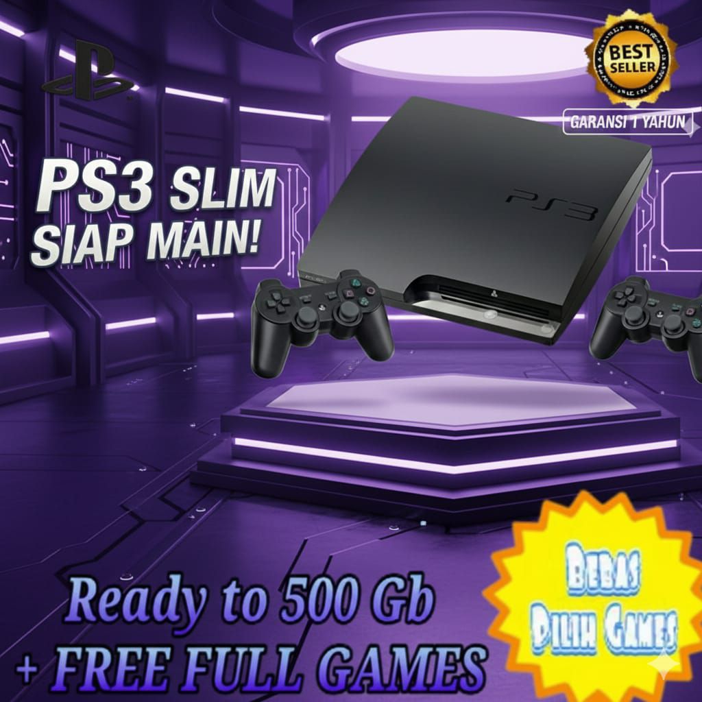 Sony PS 3 Slim Terbaru Segel Void Sony Siap Pakai FULL GAMESMood