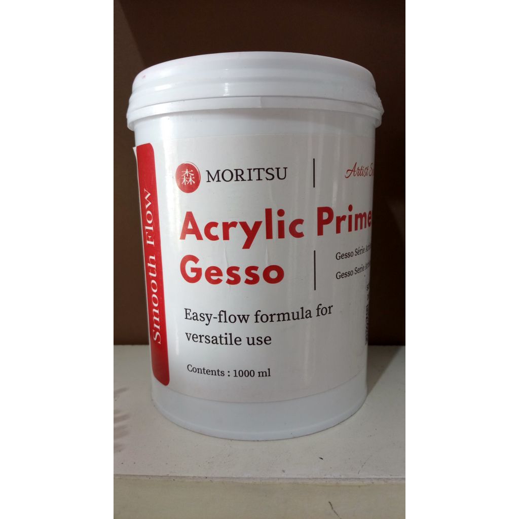 Gesso Acrylic Primer 1000ml Gesso untuk Kanvas Lukis Khusus kanvas yg belum ada gesso -nya