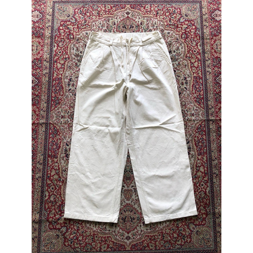 Celana Gu denim baggy slack pants Gu japan streetwear wide pants HH212