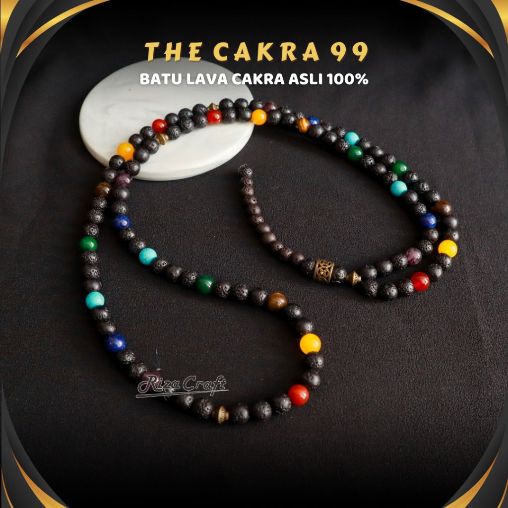 Tasbih 99 Butir Aesthetic Batu Alam 7 Cakra ASLI 100% Natural Original