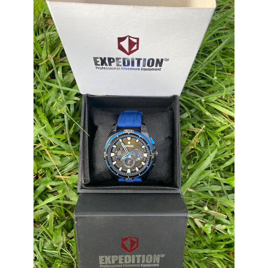 Jam Tangan Expedition E 6635 M Pria Strap Rubber Chronograp Cowok