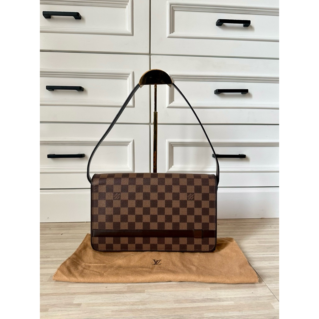 Preloved LV tribecca damier shoulder authentic bag leather louis vuitton