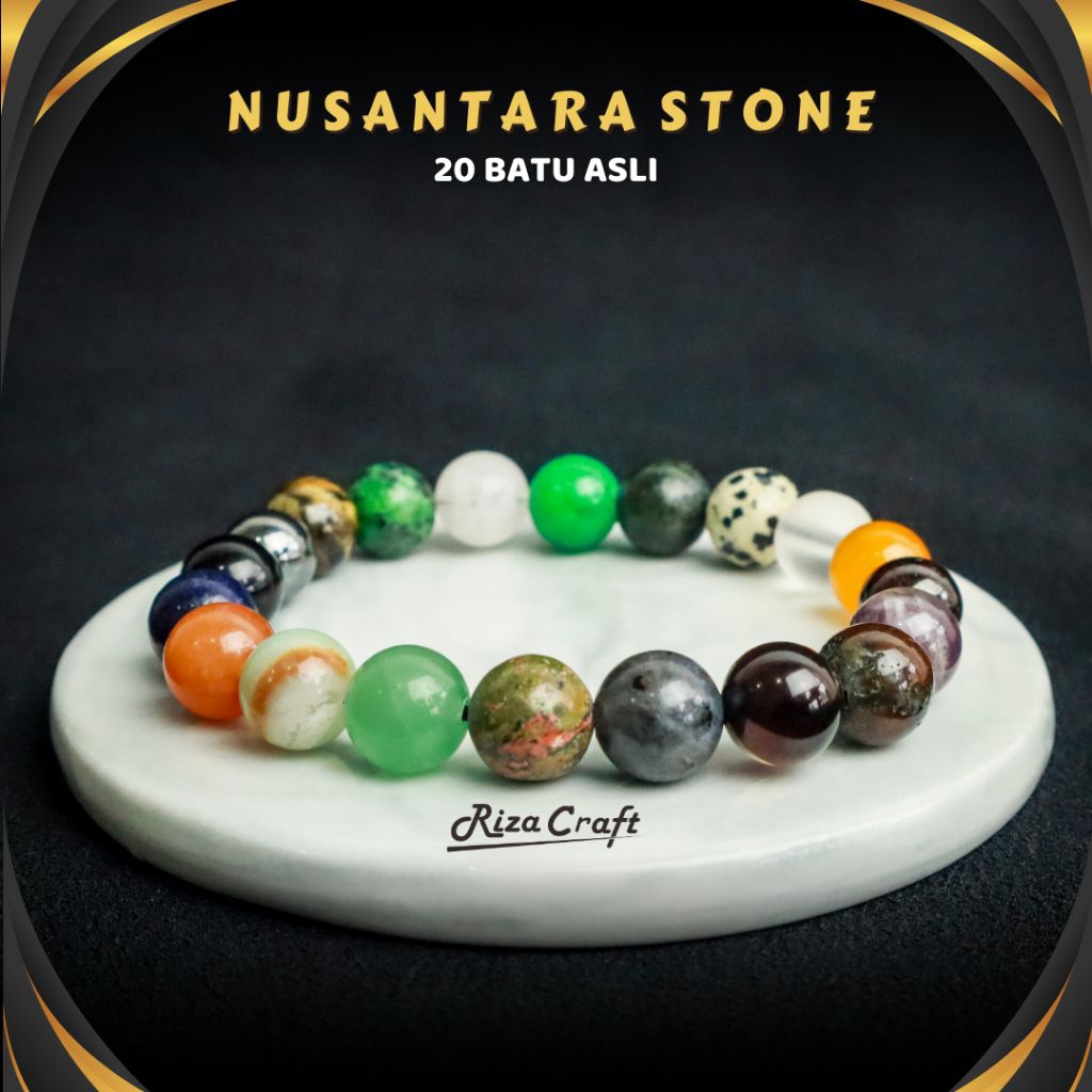 Gelang Pria Wanita Aesthetic Batu Alam Kristal ASLI Marjan Lava Labradorite Yaman Kecubung Pirus Jas
