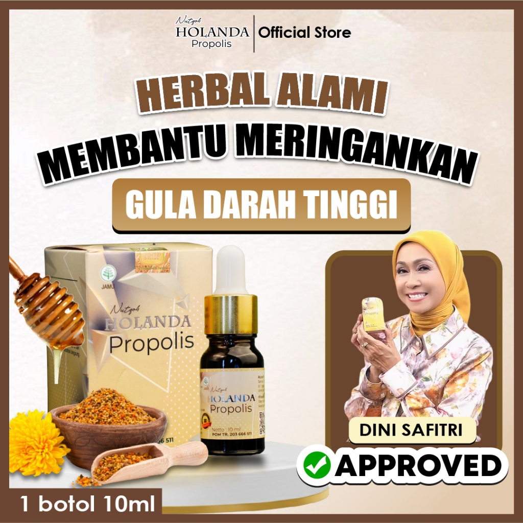 HOLANDA Propolis 10ml Herbal Alami Solusi Menurunkan Gula Darah Tinggi