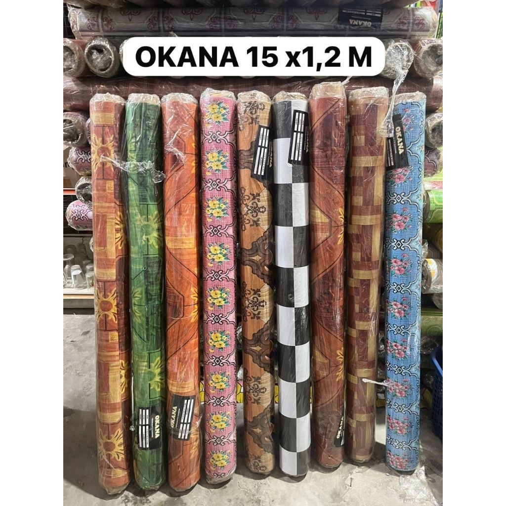 TIKAR PERLAK LANTAI OKANA KARPET LANTAI OKANA 1,2 X 15 METER