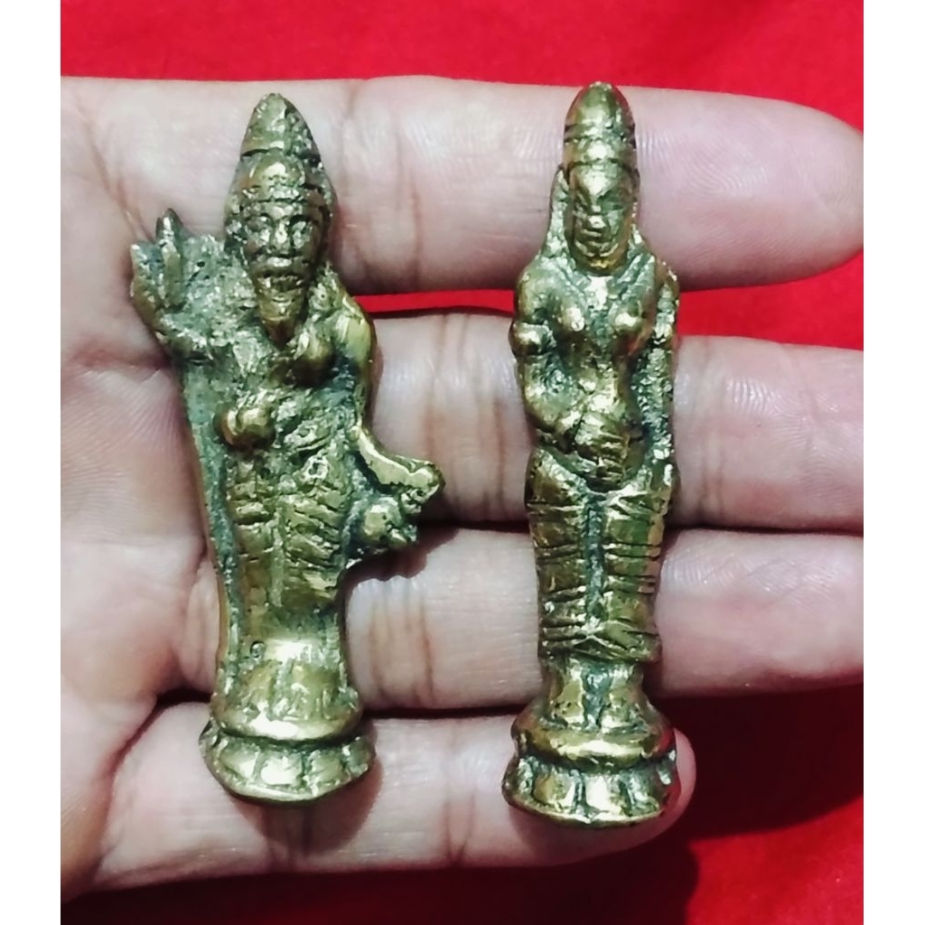 Pajangan patung golek resi golek kencana kuningan asli