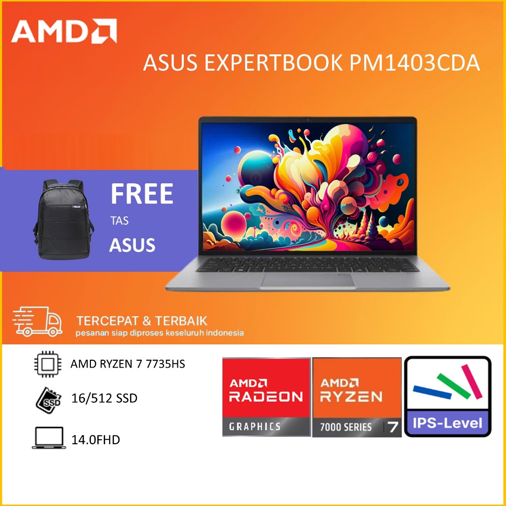 ASUS EXPERTBOOK PM1403CDA AMD RYZEN 7 7735HS 16GB 512GB W11+OHS 14.0FHD VIPS