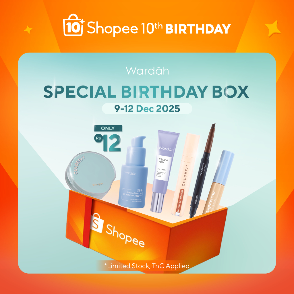 [Shopee Special 10th Birthday] WARDAH Colorfit Velvet Powder Foundation, Lightening 10% Niacinamide 