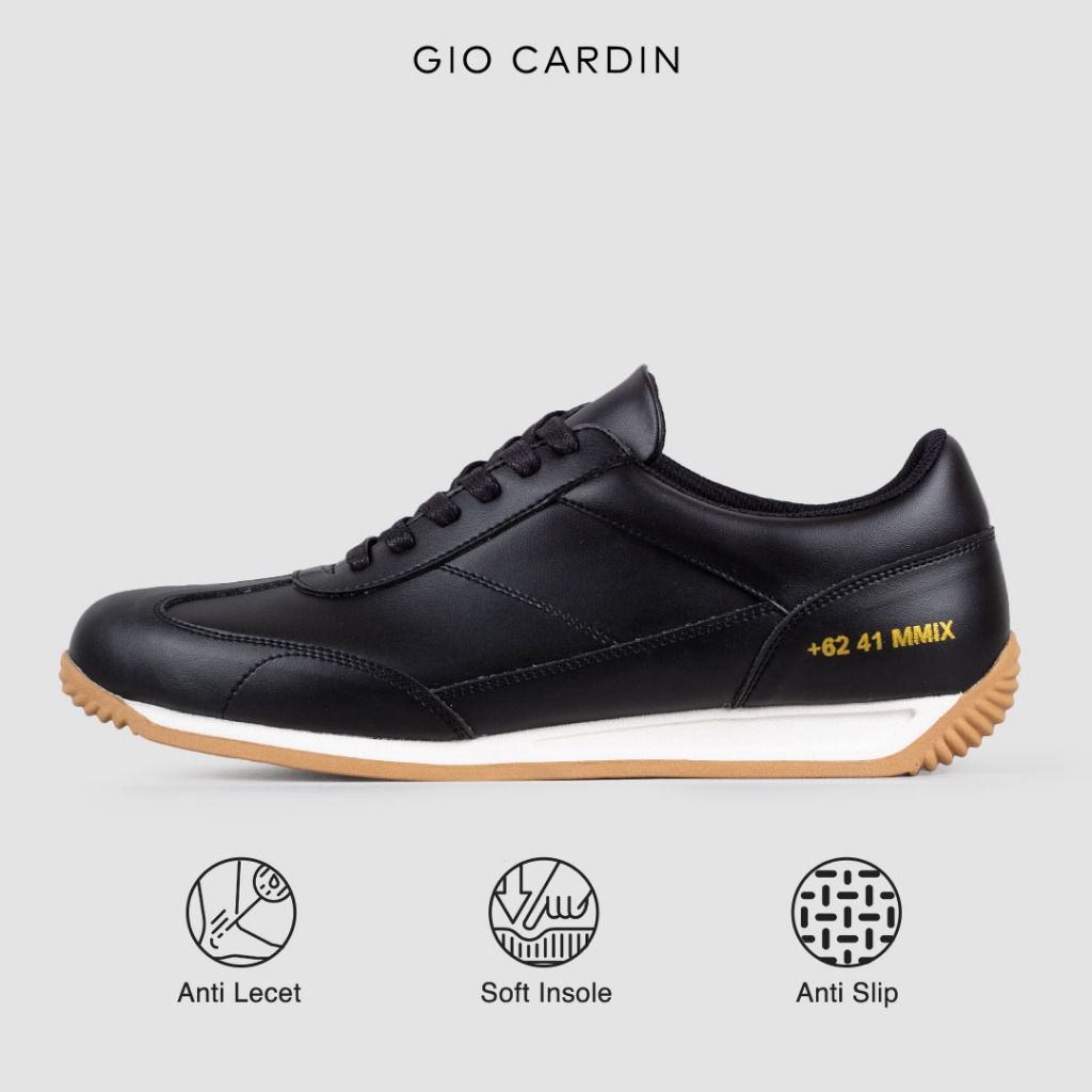 GIO CARDIN - Sepatu Sneakers Pria Verto Black Gum
