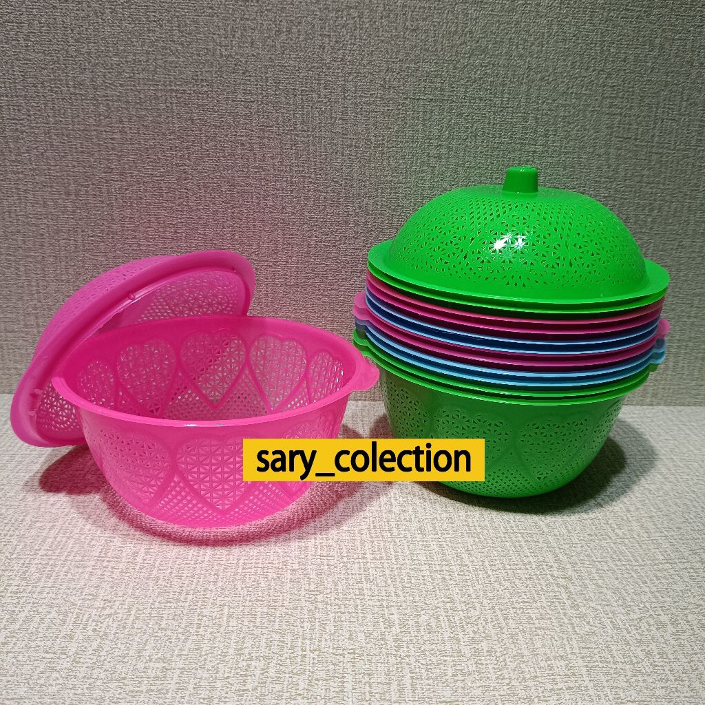 [ 6 pcs ] Wakul Bogor 12 AA Ceting Plastik + Tutup Warna Warni Cerah ERIKO