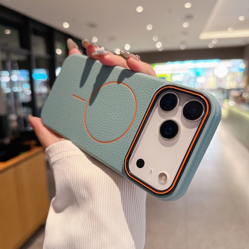 Soft Case Silikon PREMIUM Calfskin Luxury leather Magsafe Magnetic Wireless Charging Anti Tekstur Ku