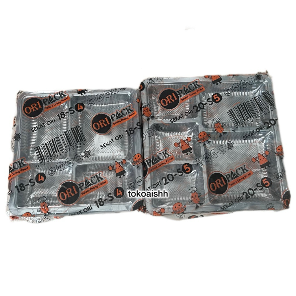 [50pcs] mika 4 dan 5 sekat - Mika Dalaman Dus - mika sekat 18x18cm - mika sekat 20x20 - Mika Sekat T