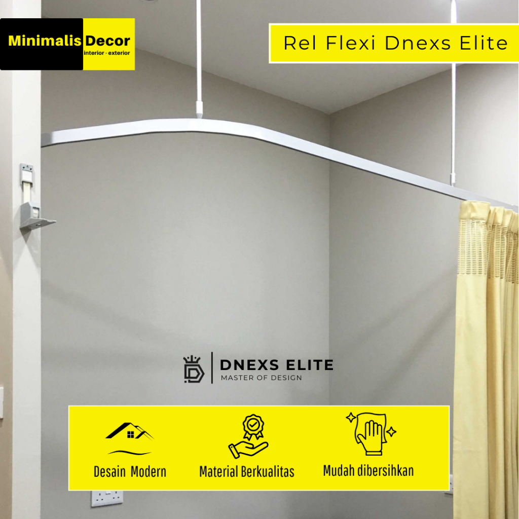 Rel Flexi Dnexs Elite Rel Lengkung Gorden Rumah Sakit