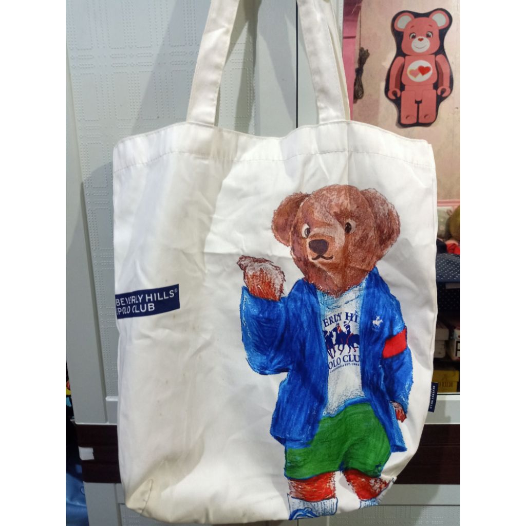 tote bag beverly hills polo club bear BHPC