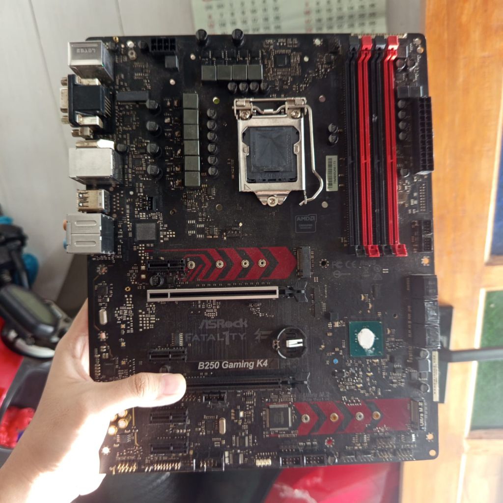 MOTHERBROAD GAMING ASROCK B250 LGA 1151 DDR4 EX MINING MINUS GAMBLING TIDAK PERNAH TEST RUSAK