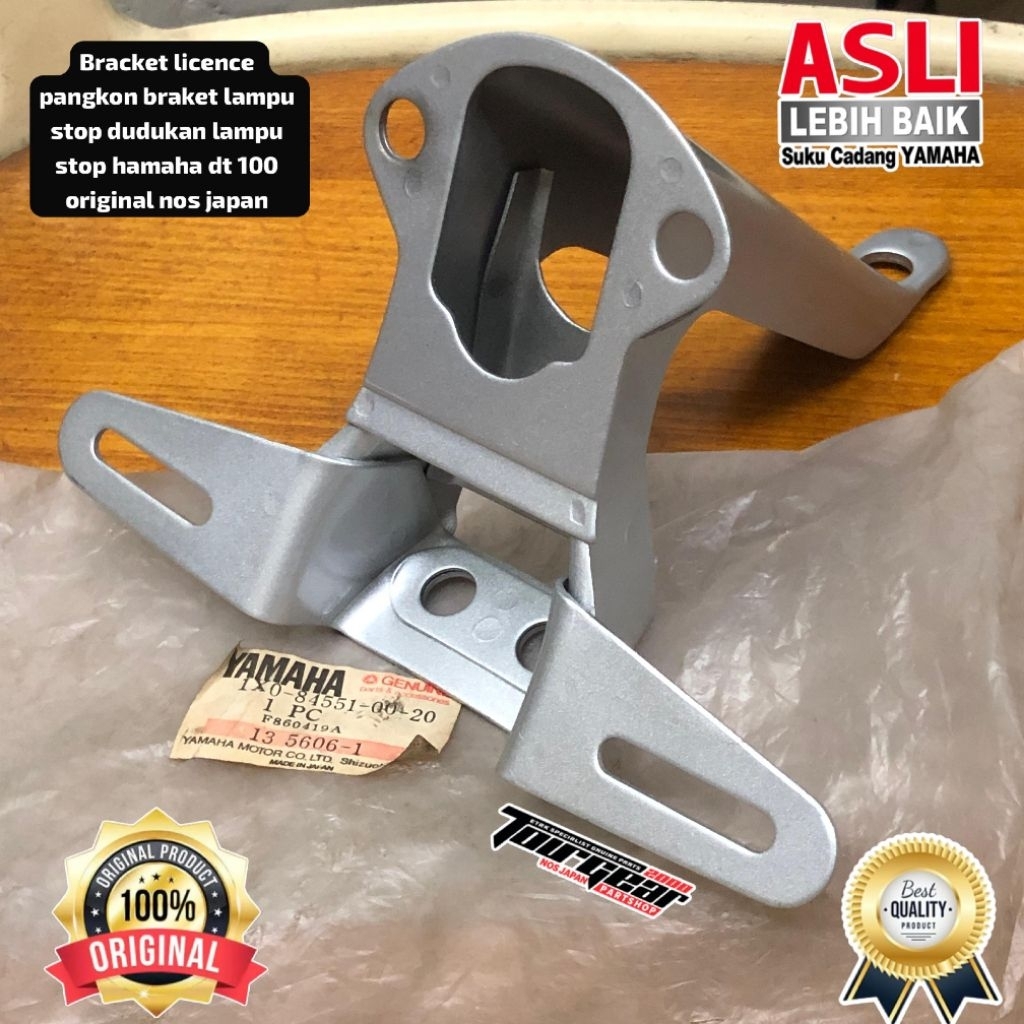 BRACKET LICENCE PANGKON BREKET LAMPU STOP DUDUKA LAMPU STOP YAMAHA DT100 PRO NOS JAPAN 1X0-84551-00-