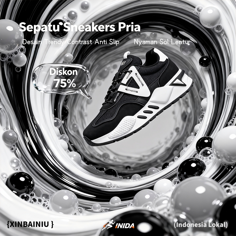 Sport Olahraga Anti Licin Tinggi 5/10cmSepatu Sneakers Pria