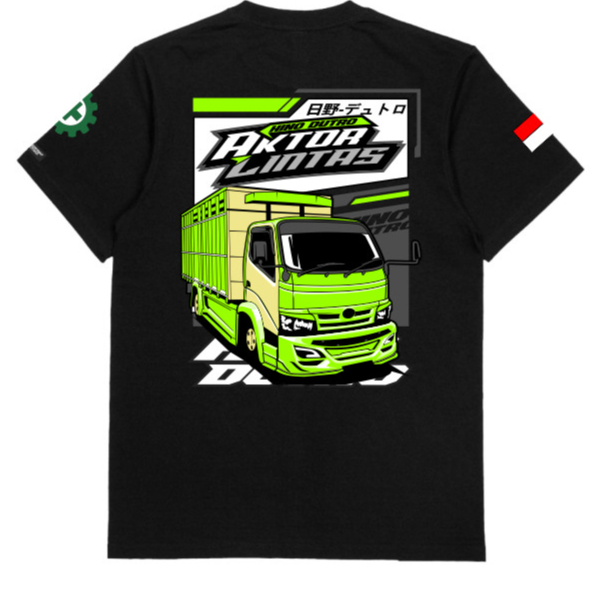 KAOS TRUK HINO DUTRO BAK | HINO DUTRO AKTOR LINTAS, BAHAN KATUN COMBED, BISA COD