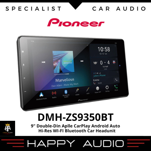 Head Unit Mobil PIONEER DMH-ZS9350BT 9 Inch Apple Carplay & Android Auto ORIGINAL