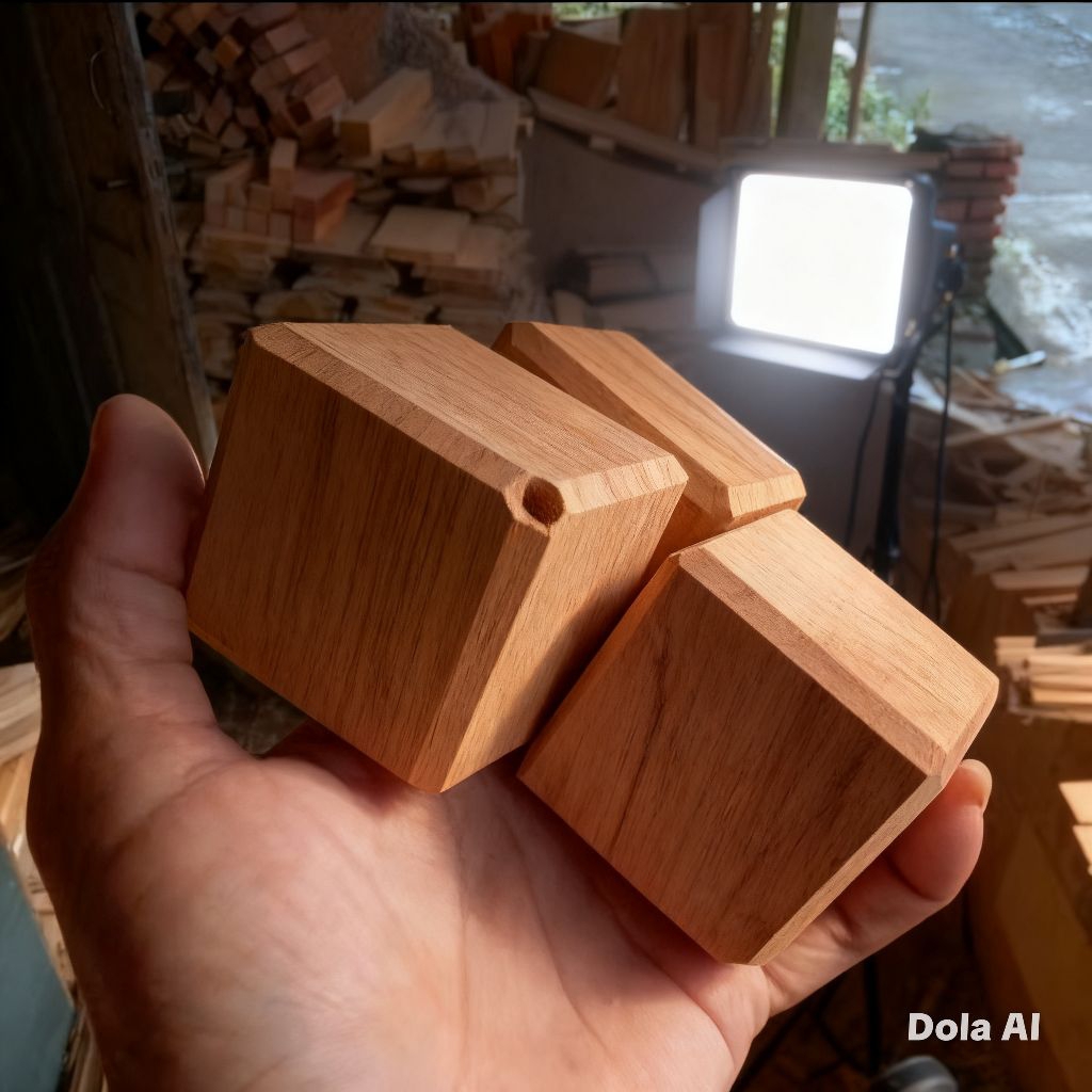 pion sangkar dadu kotak / pion sangkar kubus / kerajinan pion dadu / pion kubus