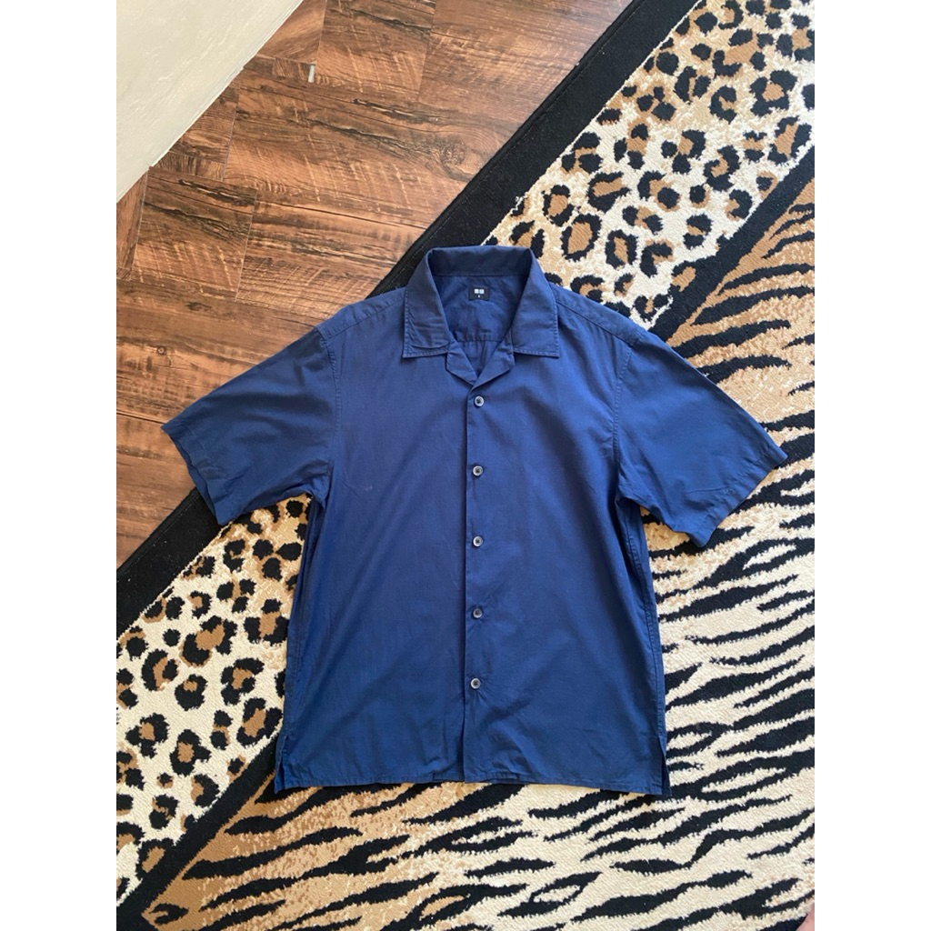 UNIQLO open collar navy