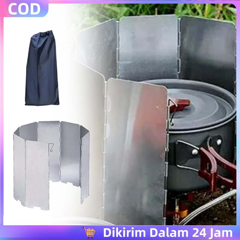 Pelindung Angin Kompor Anti Angin Kompor Gas Penutup Kompor Anti Angin Camping