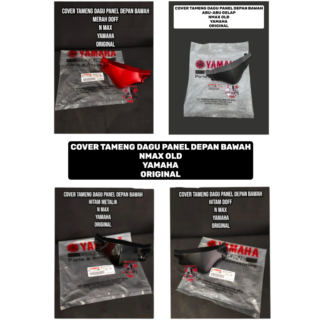 Orimoto - COVER TAMENG DAGU PANEL DEPAN BAWAH MERAH HITAM METALIK DOFF N MAX NMAX 2DP-F286F-00-P0 2D