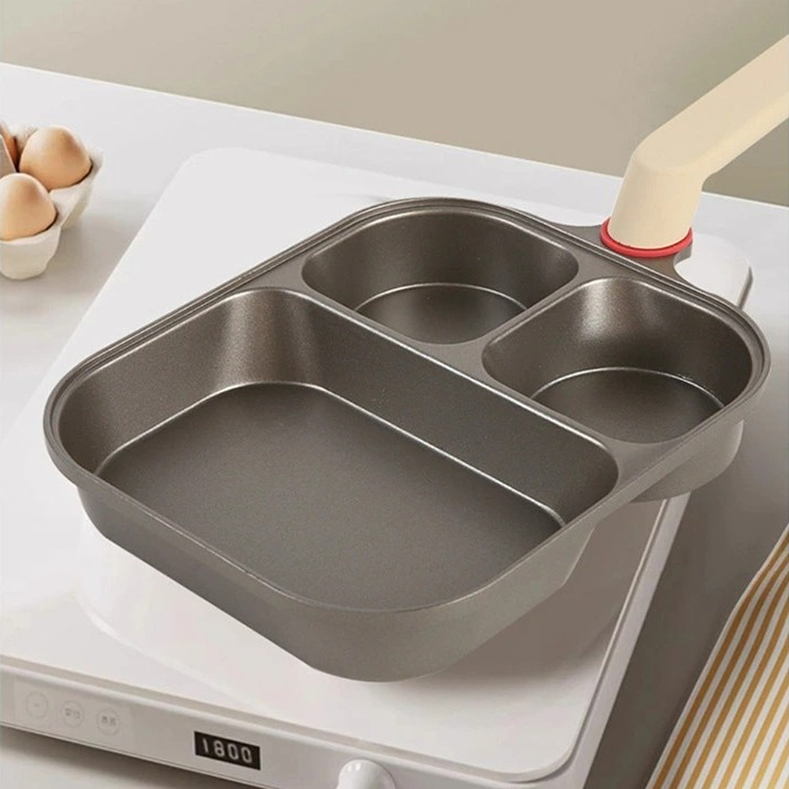 CS - EggPan 3in1 Teflon Anti Lengket Cetakan Telur Ceplok Wajan Anti Lengket Wajan Kecil Penggorenga