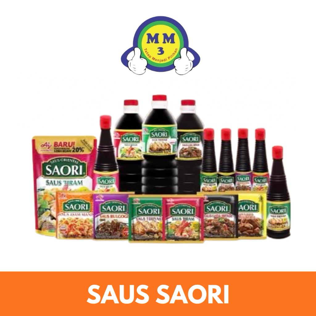 SAORI SAUS ORIENTAL SAUS TERIYAKI / SAUS TIRAM 1L / 500ml / 275ml / 133ml