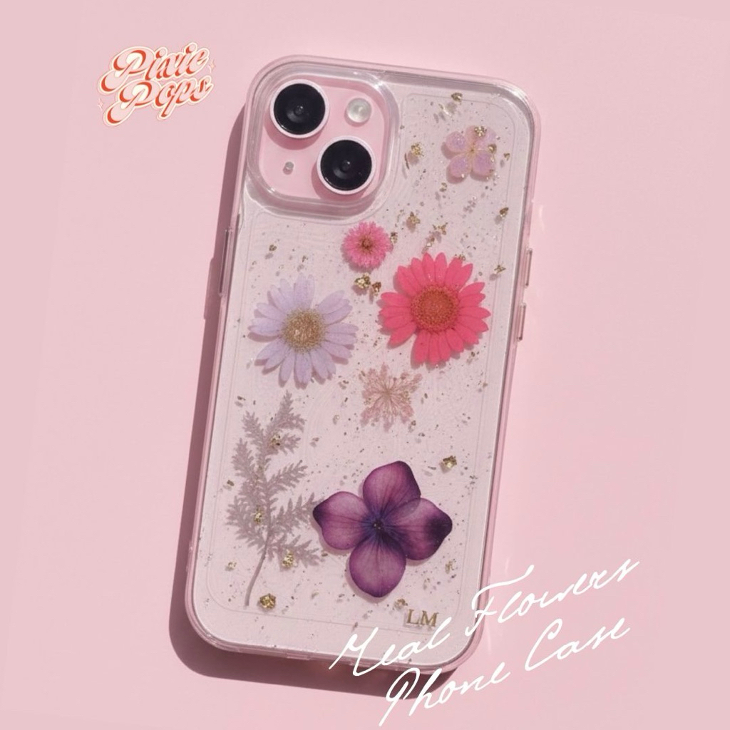 pixiepops | Real Flowers Phone Case | Resin Art Case